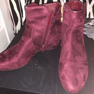 Red Ankle Booties, size 8.5